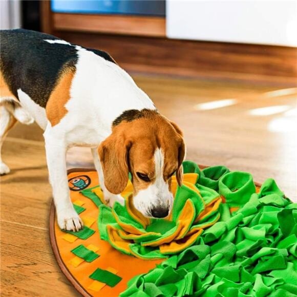 Snuffle Mat for Dogs, Dog Cats Nosework Feeding Mat, Pet Interactive Dog Puzzle - Picture 4 of 7